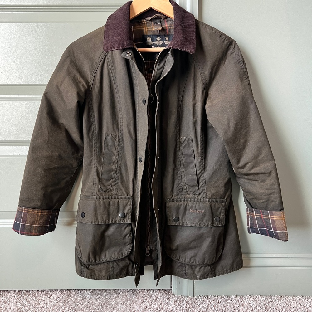 Barbour Beadnell Olive Jacket w/ Hood